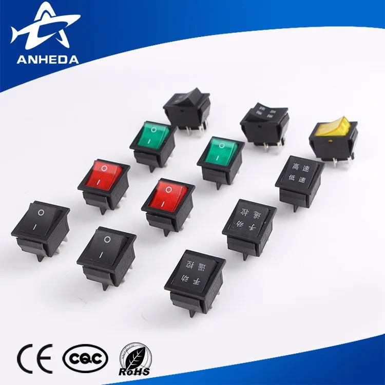 hot sale taiheng KCD4 6pin illuminated rocker switch wiring diagram