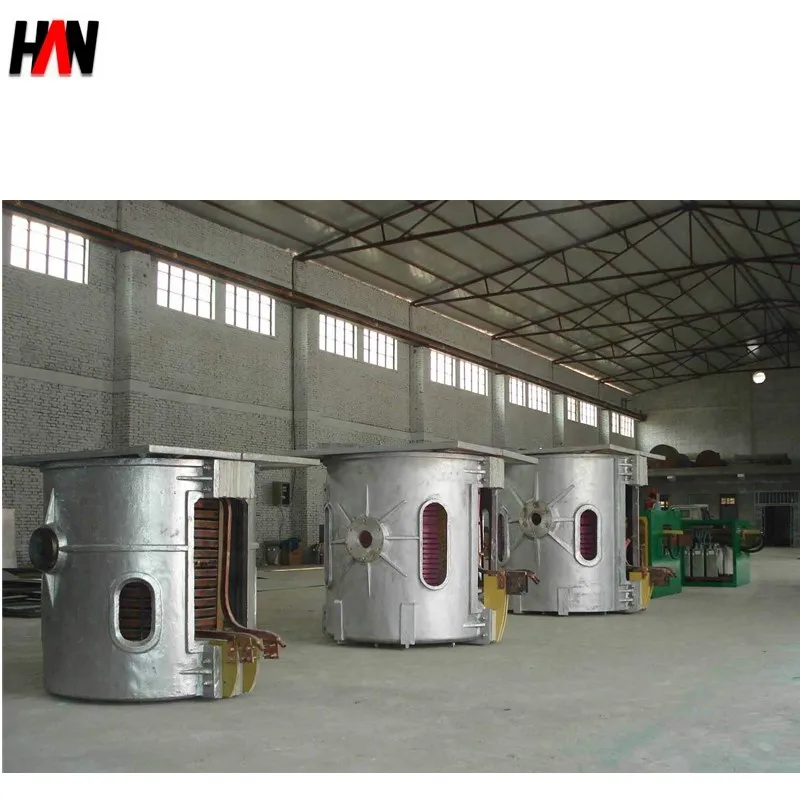 Induction furnace for melting steel scrap