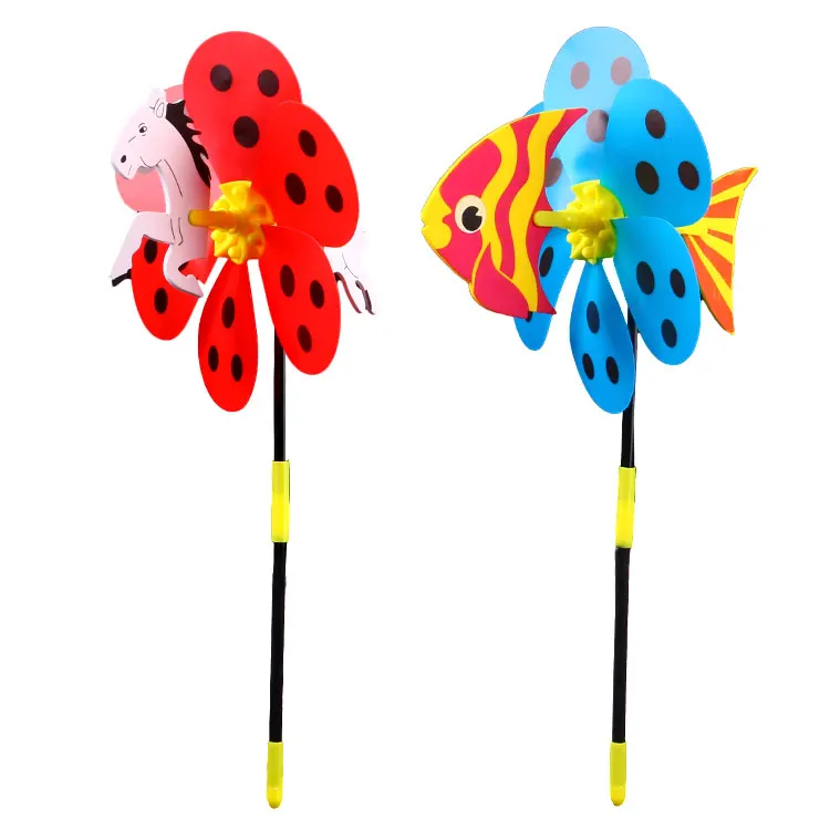 Wholesale cheap price classic kids toy plastic cartoon windmill