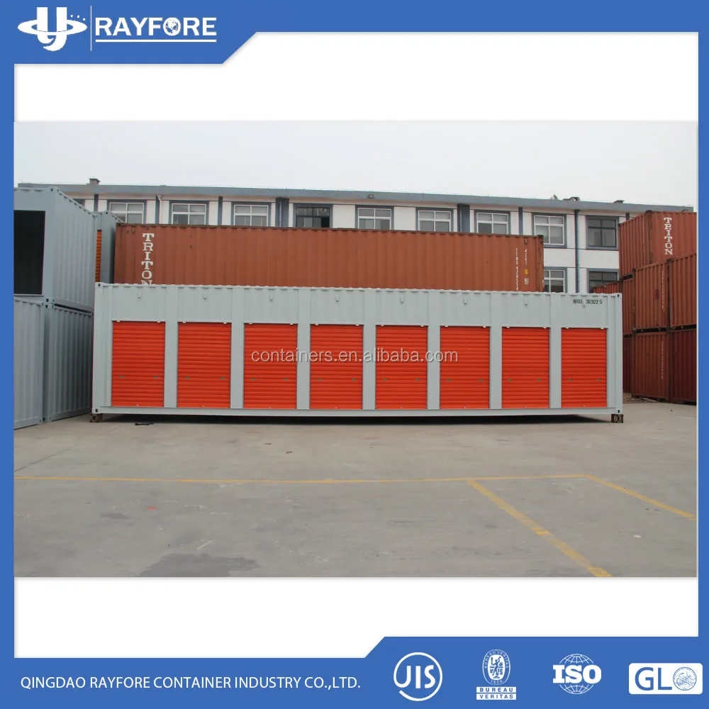 rolling shutter door 20ft length side open storage container