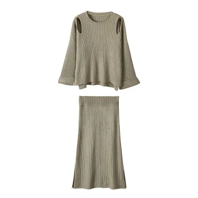 
Knitwear two set high quality cashmere women sweater 