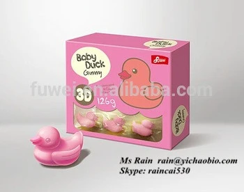 Halal 3D Duck Gummy Candy Soft Chewy Jelly Candy