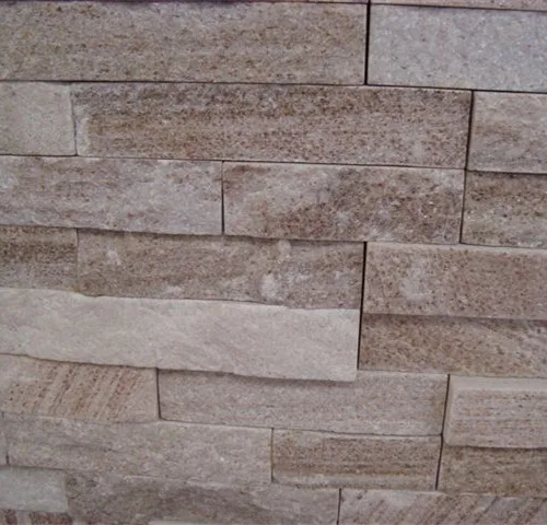 
stacked stone panel Grold Grain Mica schist decorative cultured walling stone WP-D48 