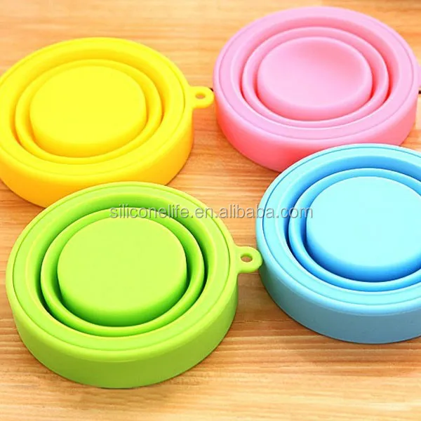 Hot! Travel taking cup collapsible silicone cup silicone folding cup