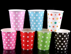 Direct Chinese Factory Single Wall Disposable Recyclable Small Disposable Coffee Paper Cups with Customized Logo Color Size
