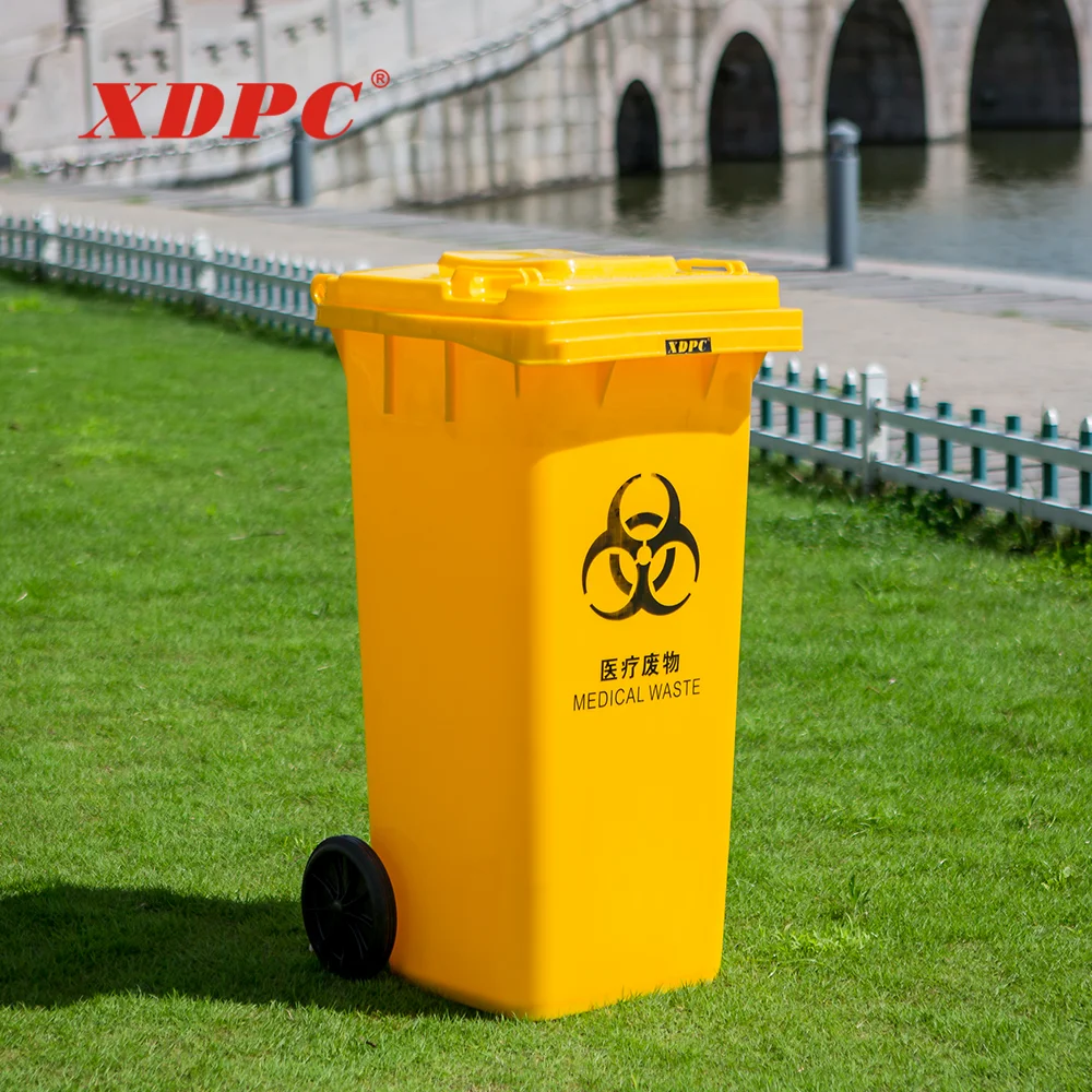 360 l 360 liter outdoor trash can wheelie medical garbag waste storage container bin plastic dustbin