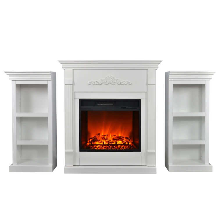 White Decor Flame Remote Control Decorative Freestanding Electric Fireplace Tv Stand Heater