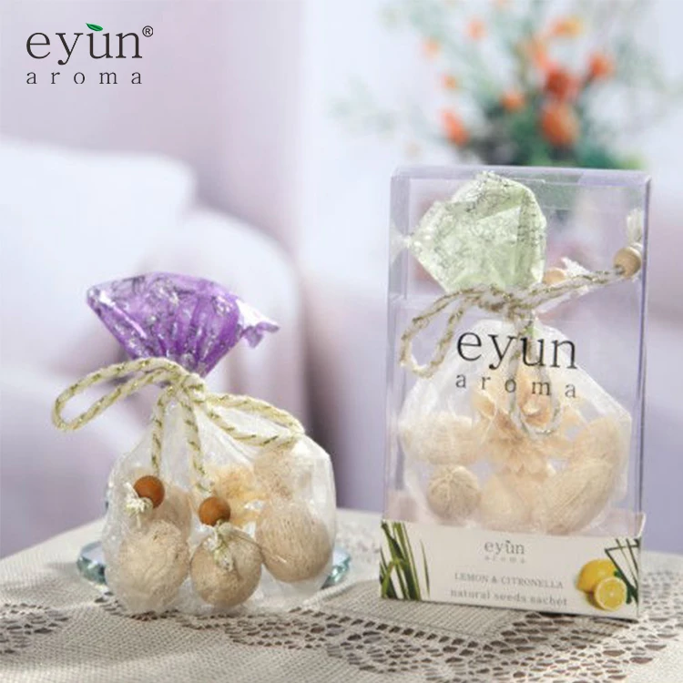 Guangzhou manufacturers mango wood aroma scented sachet bag air freshener ball