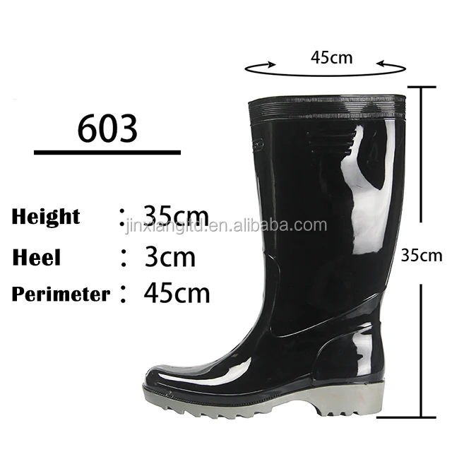 Cheap New Design JX-963 Mens Military Fashion Men High Elastic PVC 1.55kg/pair CE knee high rain boots