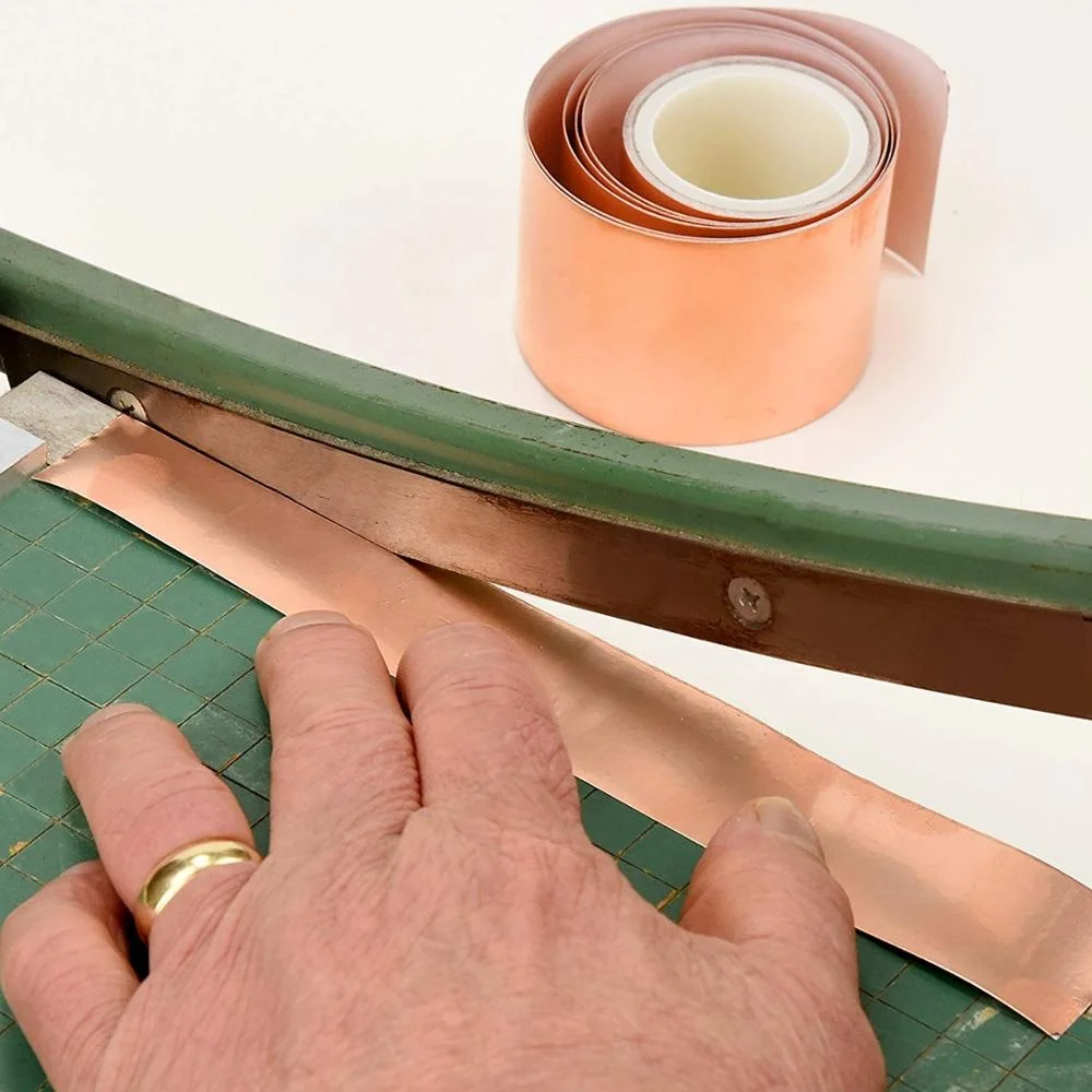 Multi size copper foil tape for EMI RFI Magnetic shielding on guitars conductive adhesive rose gold tape