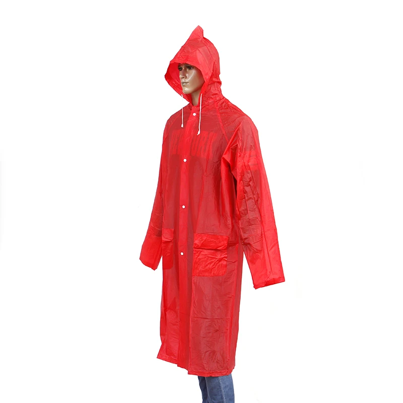Factory Directly  mens reusable transparent long  pvc raincoat / rain jacket