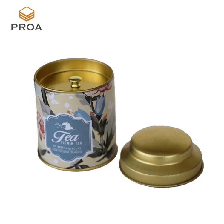 Factory direct Custom printed Wholesale metal tin can tea packing box for sale