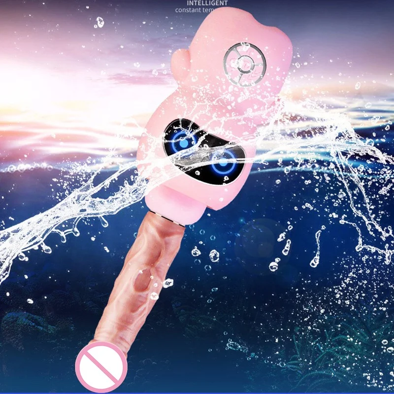 Cute Robot AutomaticTelescopic Masturbation Machine for Female Thrusting Dildo With Suction Cup to Girls Vagina Women Pussy