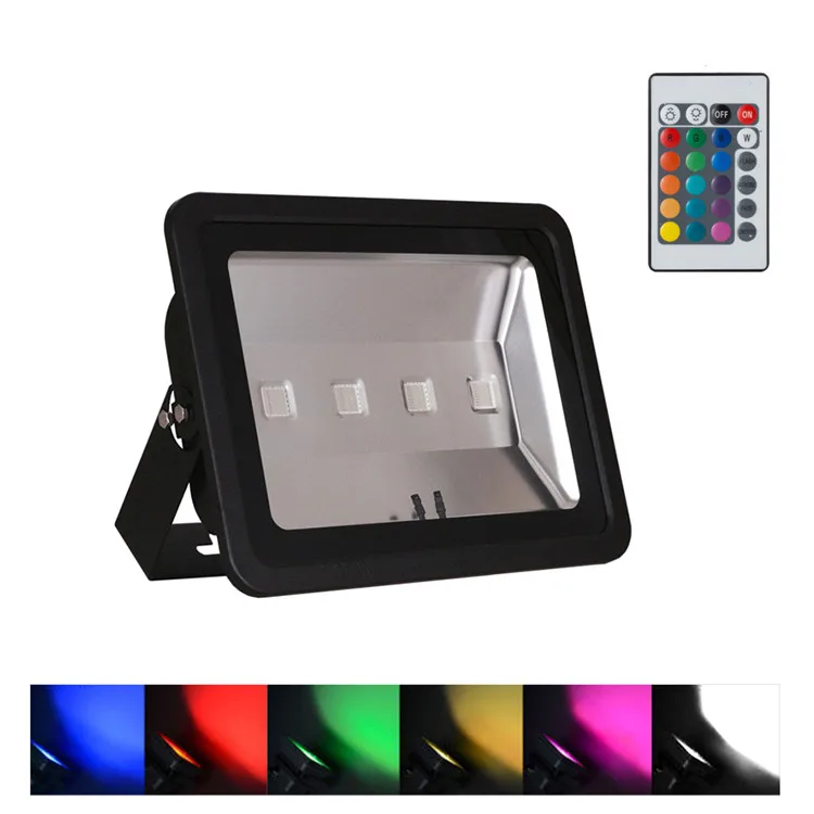 Cstomer размер 200w 500w rgb Светодиодный прожектор меняющий Цвет наружная декоративная лампа IP65 Водонепроницаемый 110 v 220v 12 24 вход