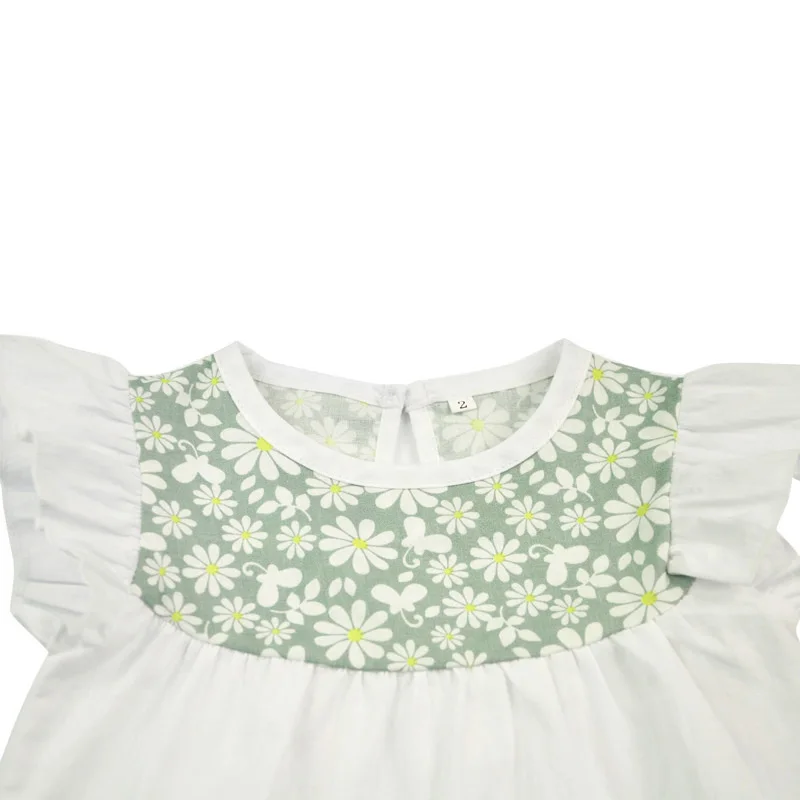 New Mold 1 Year Children Clothes Flower Girl Dress Cute Baby Girls Dresses Ruffle Sleeve Baby Girls Clothes Short Sleeve Long