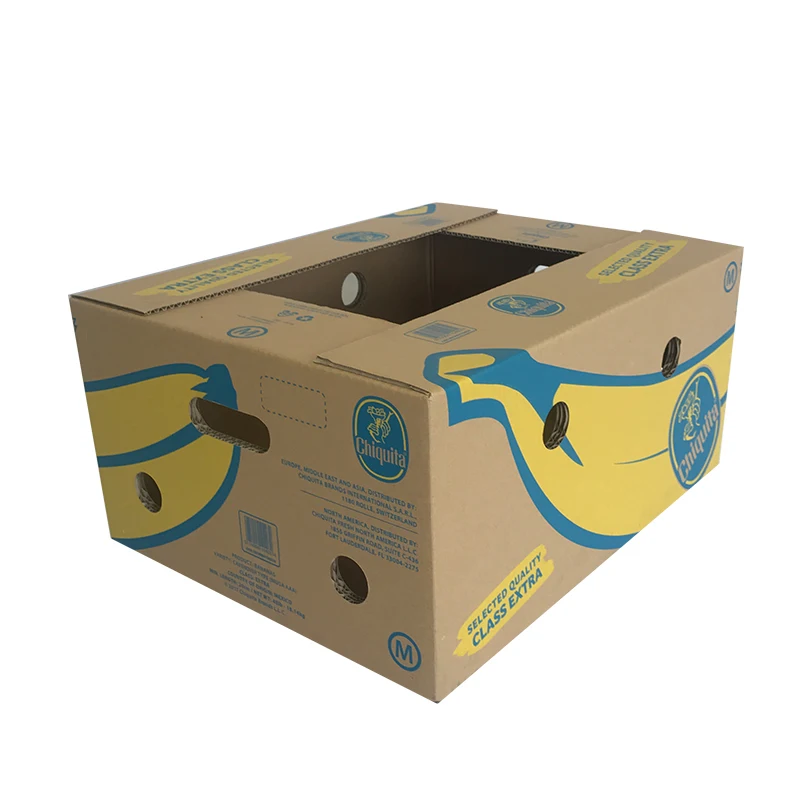 Индивидуальные Гофрированные бананы флексовые картонные коробки для фруктов и овощей