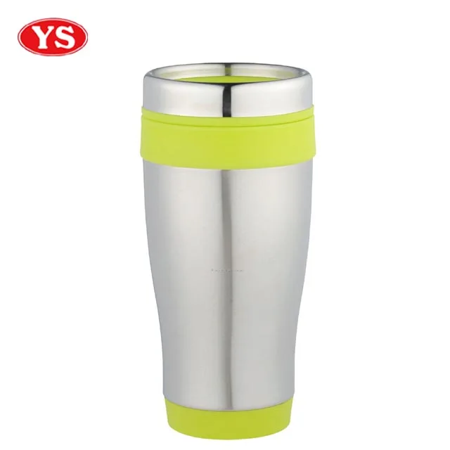 16oz double wall insulated stainless steel travel coffee tumbler with lid