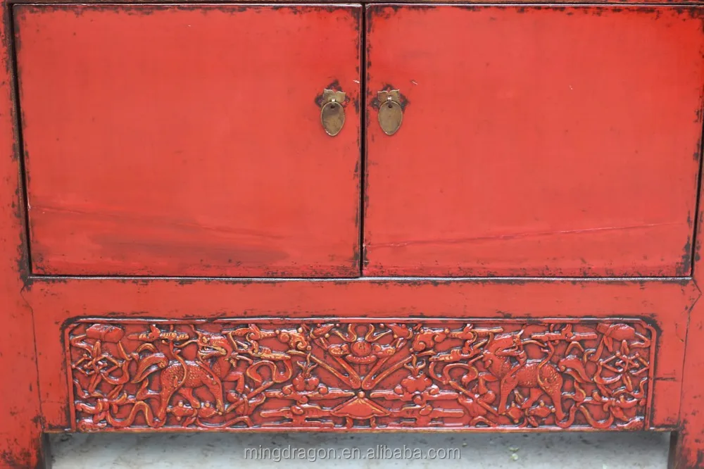 Chinese antique hand restored country style handpainted wardrobe armoire