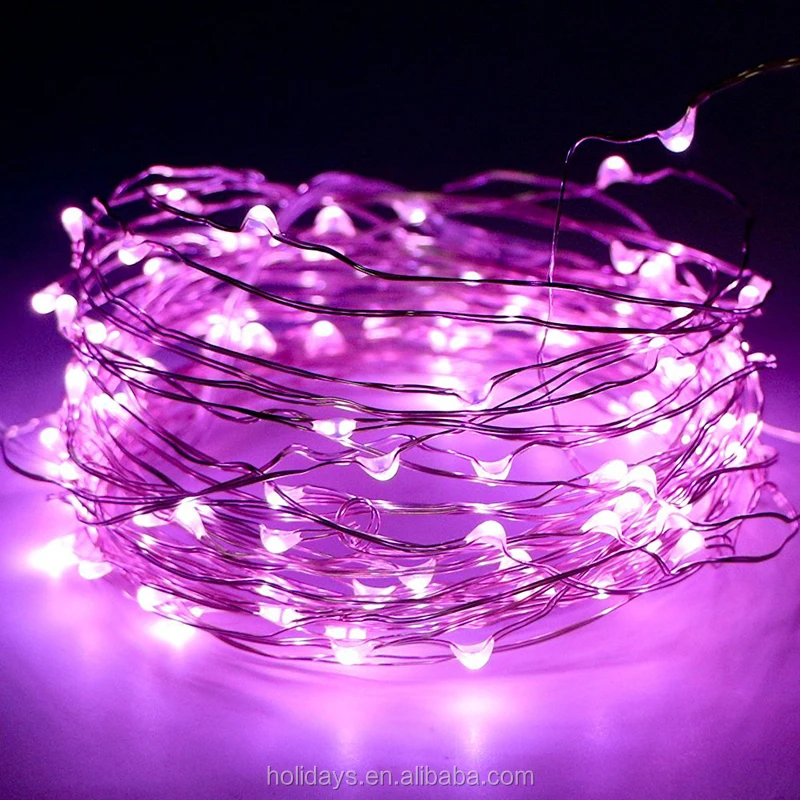 100 LED 33 ft Battery Operated Waterproof LED String Lights Copper Wire Fairy Lights