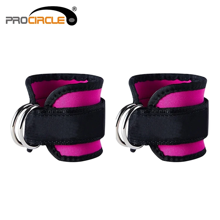 Leg Training Adjustable D Ring Ankle Straps for Gym