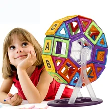 62Pcs lot Toys Hobbies Models Building Toy Learning Educational Toys For Children Magnetic Blocks Bricks Plastic