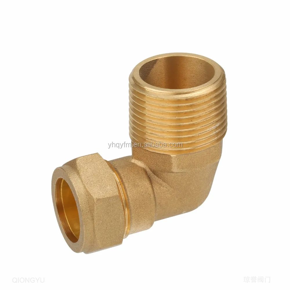 90 degree pipe  Compression Fittings Brass elbow fitting
