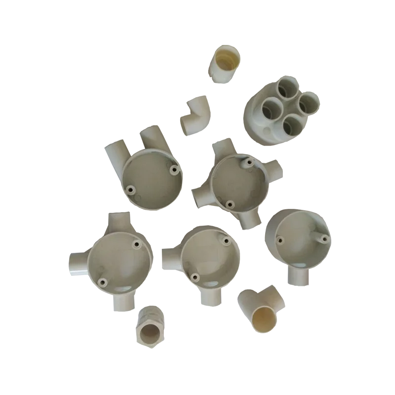 china manufacture upvc connectors joints Tee three way box PVC pipe fittings
