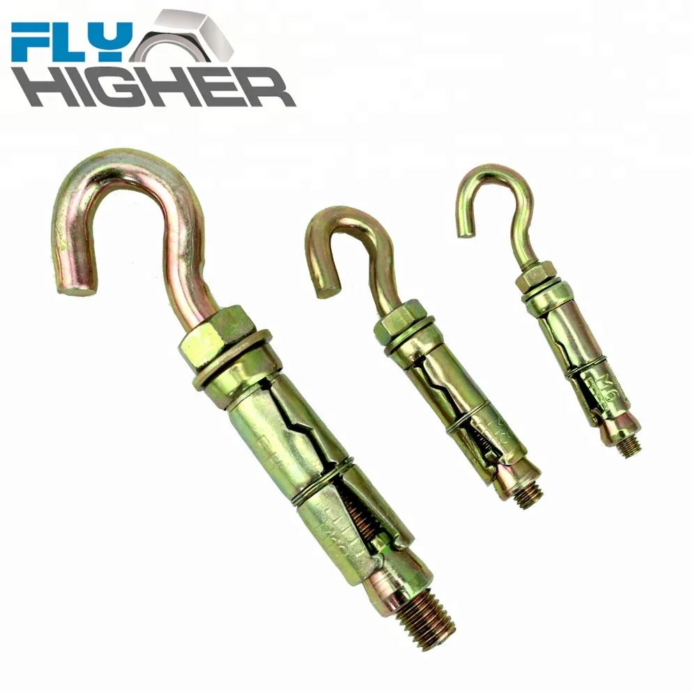Metric J type anchor bolts heavy duty anchor with hook
