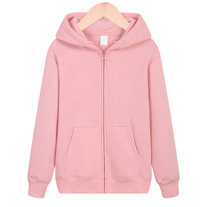 fashion plain thick fleece full-zip hoodies custom logo printed embroidered customizable men hoodies hoodie