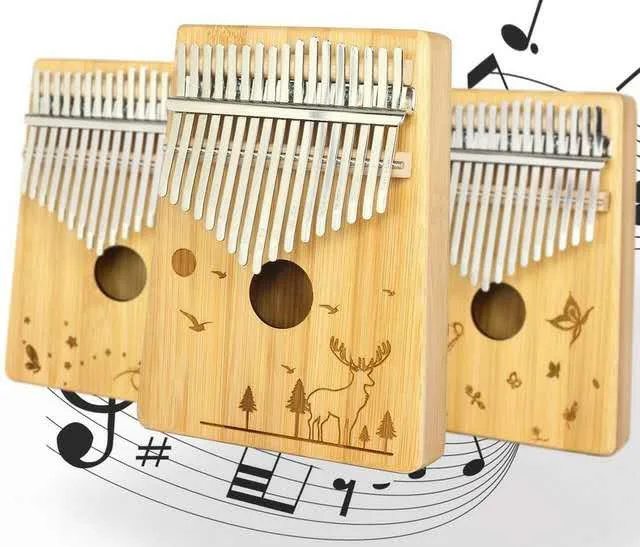 China Supplier 17 Key Bamboo Wood Sanza Finger Thumb Keyboard Marimba Kalimba