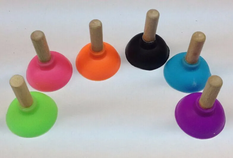 Silicone plunger toilet sucker holder cell phone, toilet phone holder, cute mini sucker toilet plunger stand