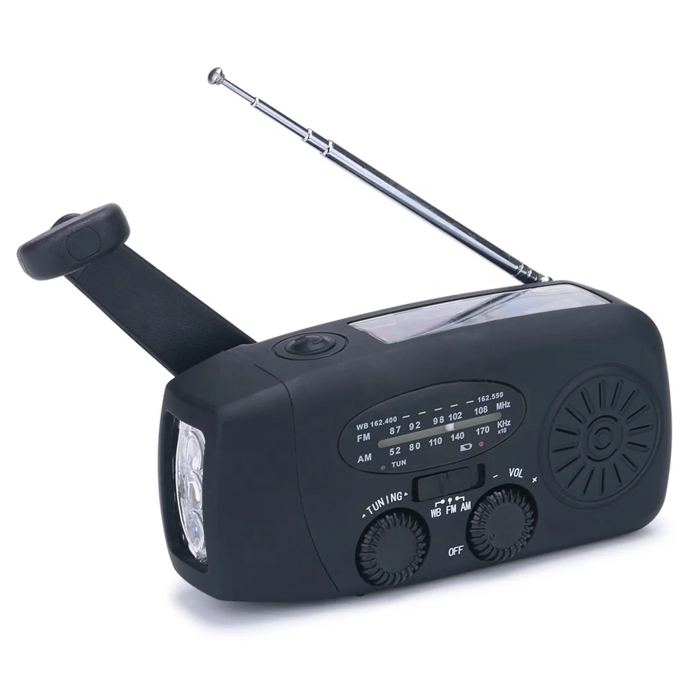 Portable mini hand crank Emergency Solar Survival radio