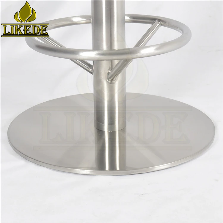 New Stainless steel bar stool legs unswivel round bar stool base fixed height bar cahir base