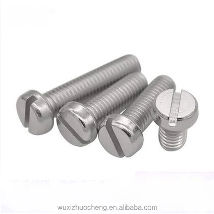 Stainless steel A2-70 bolt slotted cheese head din 84 screw