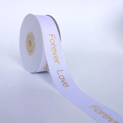 Wholesale Custom Satin Silk Ribbon with Logo Printed for Gift Packing Ribbon