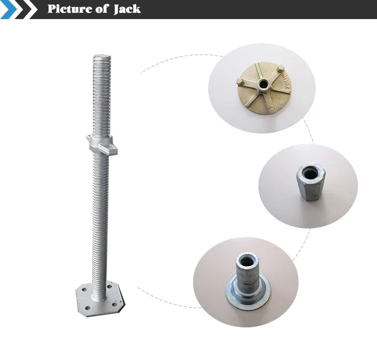 ADTO Swivel Screw Jacks with Base Plate for American Frame Scaffold System