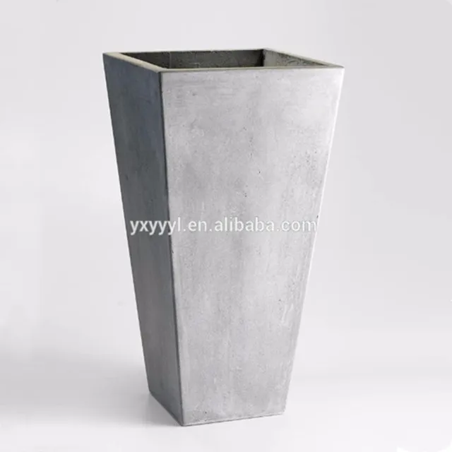 Large slate fiber clay planter