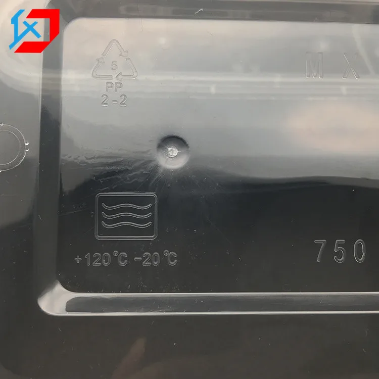 Customize various size 10 inch pp transparent plate with compartment food lid meal tray packaging box