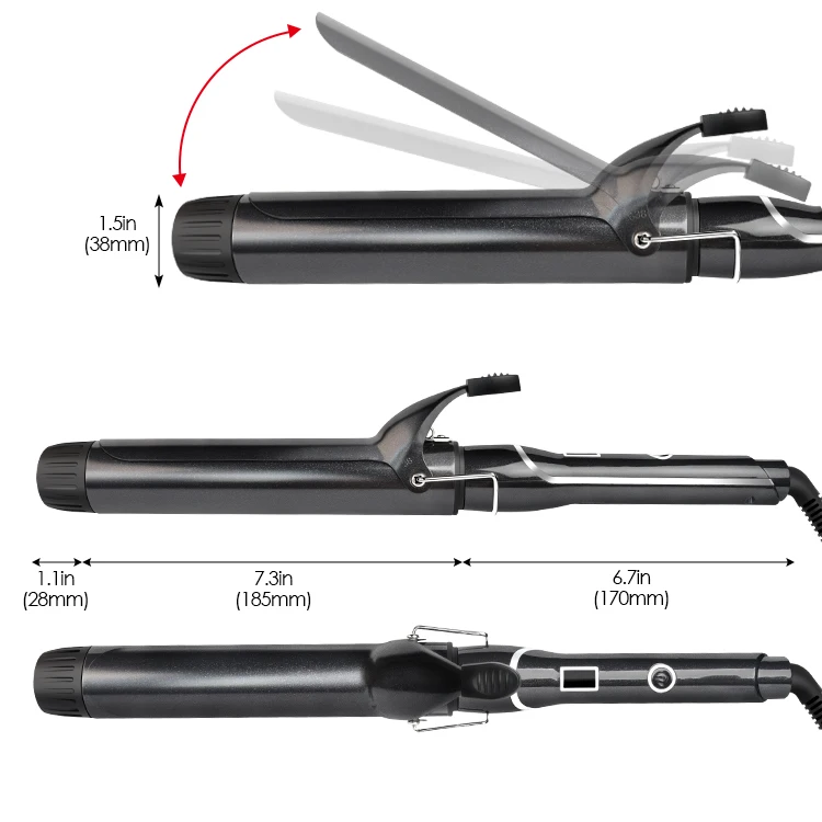 
Best 38mm Ceramic Iron Big Curling Tongs for Waves 