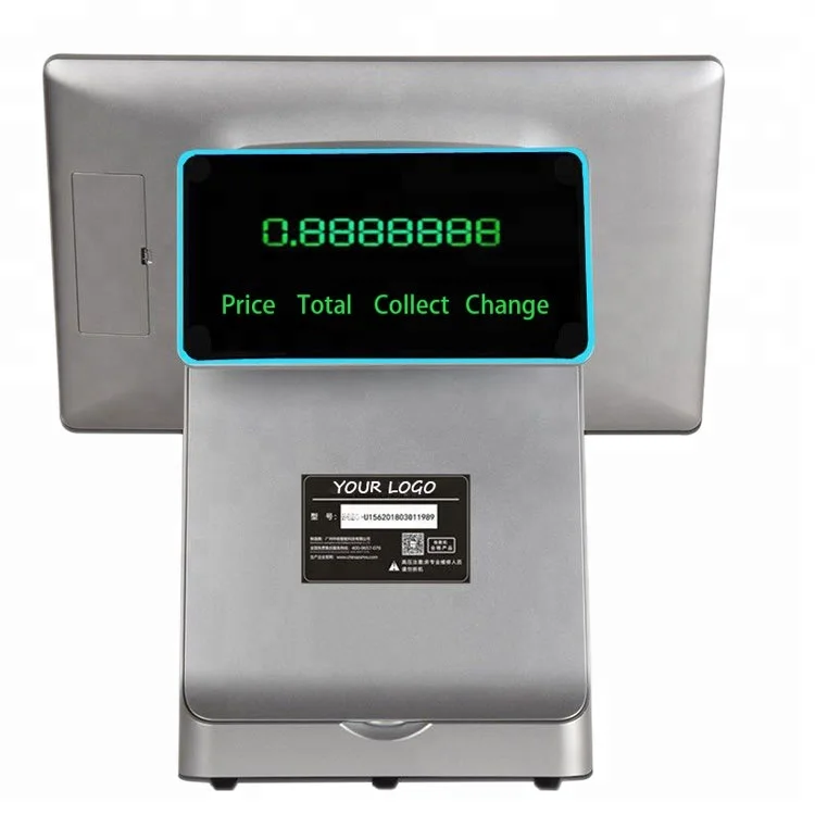 made in China USB POS Cash Register 15.6 inch touch screen POS machine with printer 80mm RS232 all in one POS system GC097B