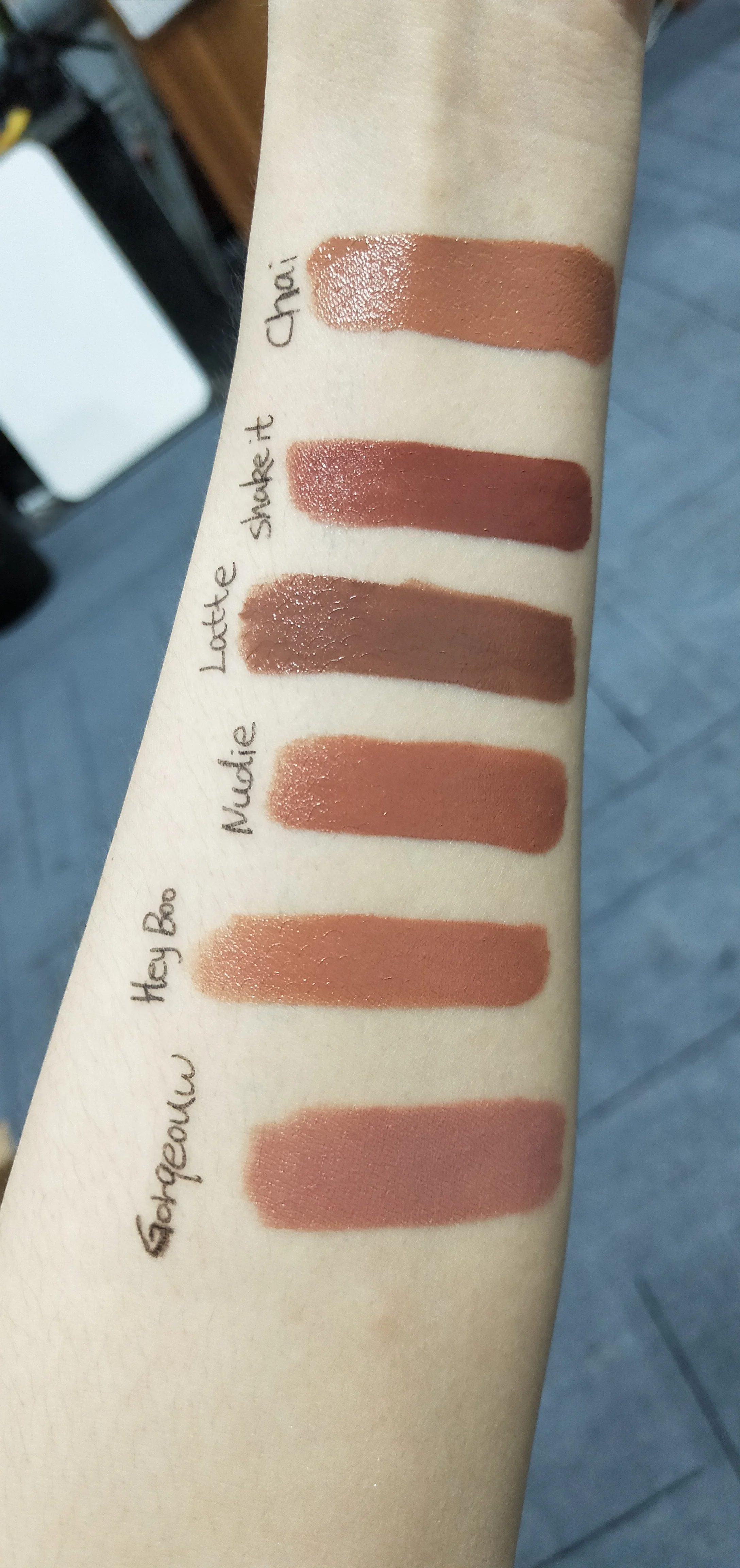 Private label 6 warm color lip gloss long lasting nude matte liquid lipstick lipgloss