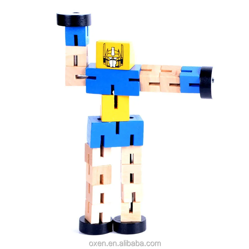 magic square cube transform mini wooden toy car