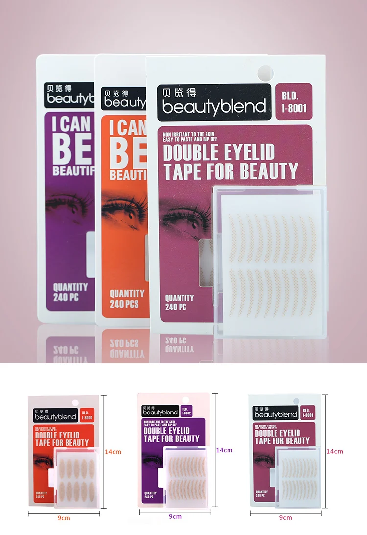 BLD I-8010 Natural Waterproof Duplex Eyelid Stickers Double Eyelid Tape Stickers