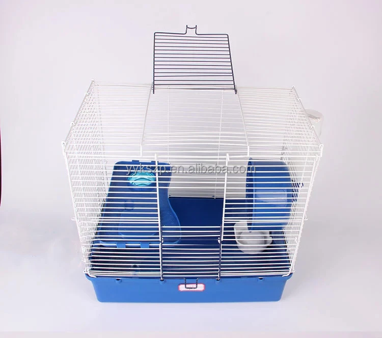 
2 levels ladder metal wire hamster house cage with rolling,bottle,bowls 