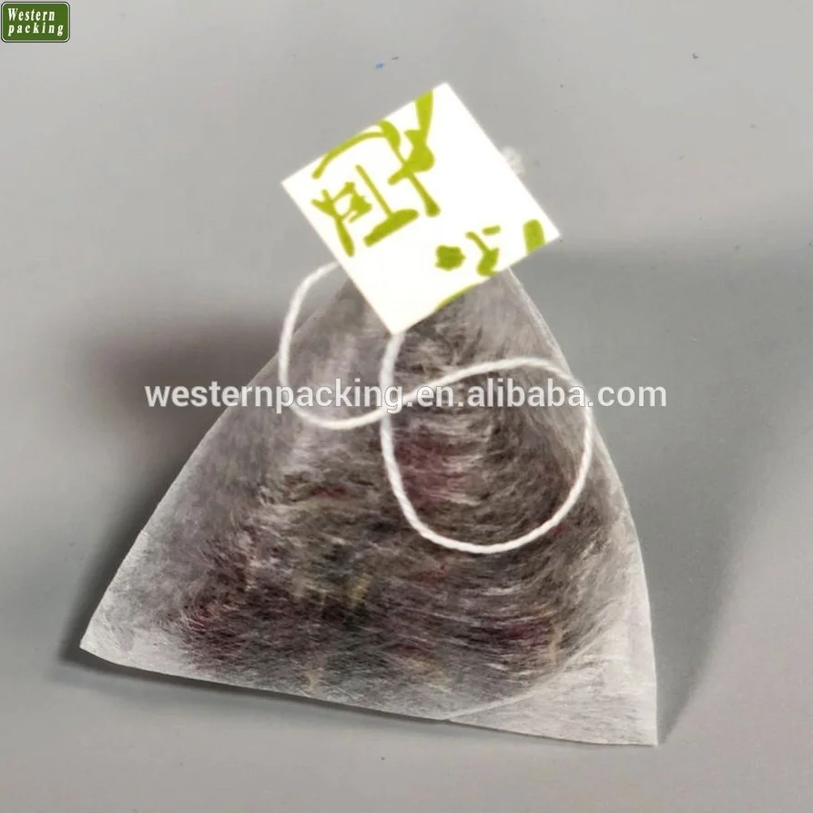 Empty nylon pyramid tea bags