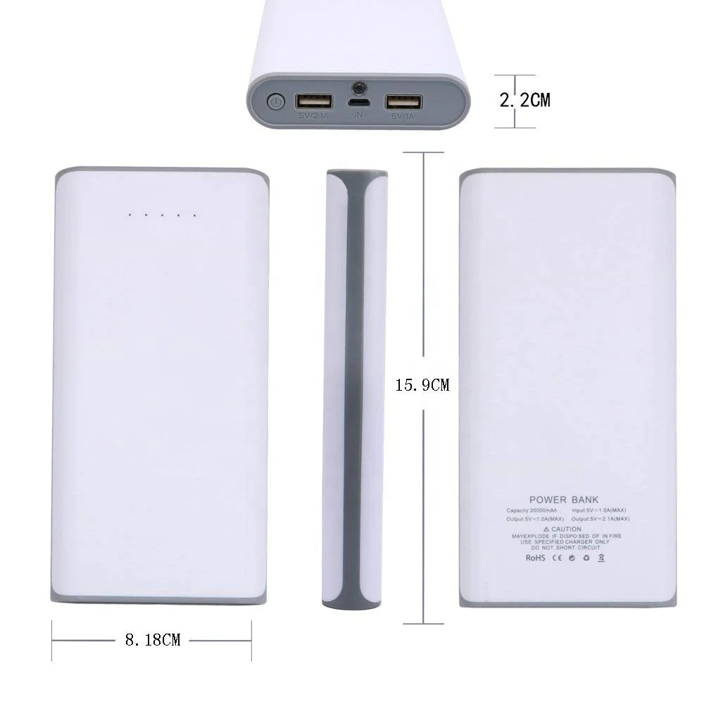 20000mah Slim Powerbank Rohs Portable Mobile Power Bank