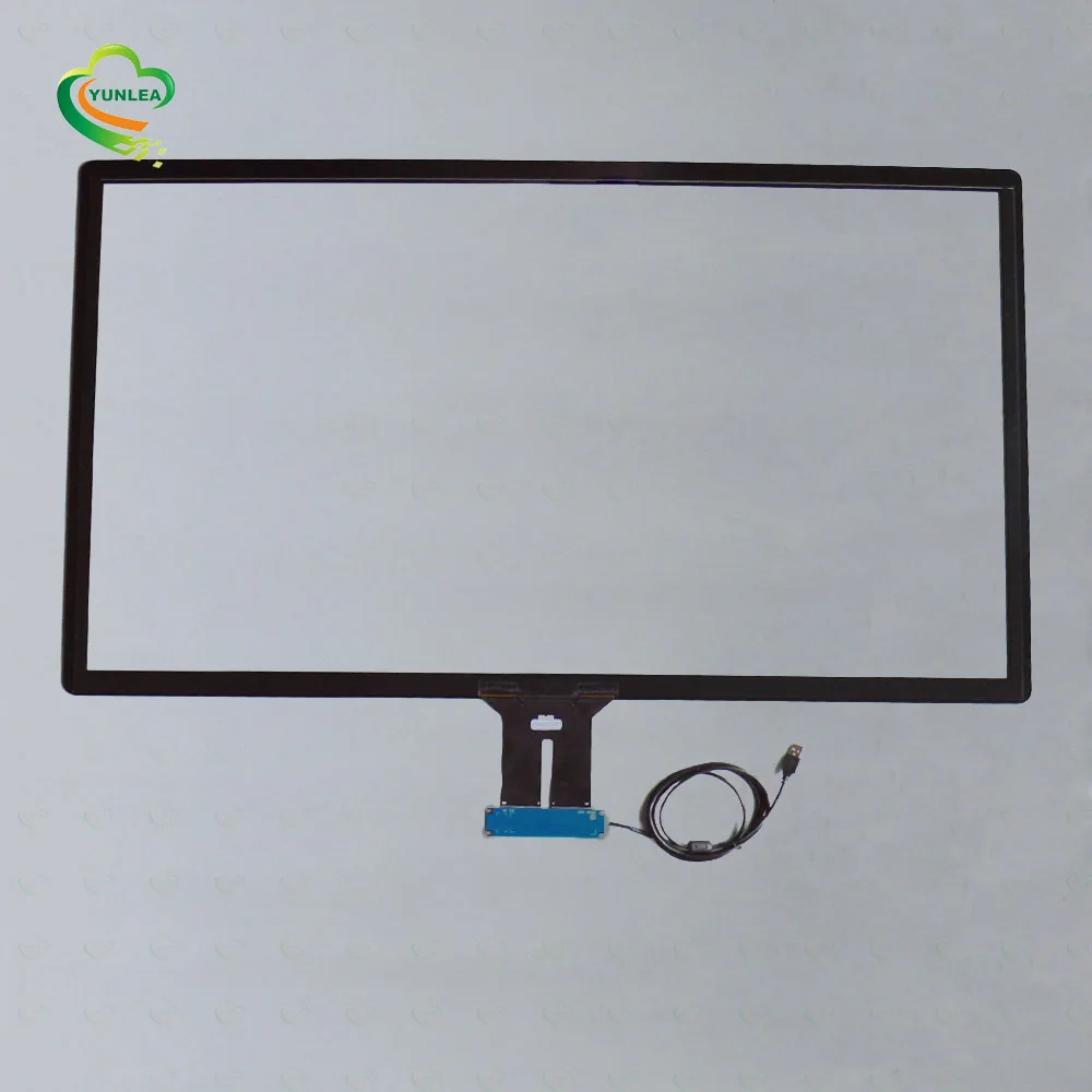 Customize available max 60 touch points 43 inch touch screen overlay kit capacitive panel USB