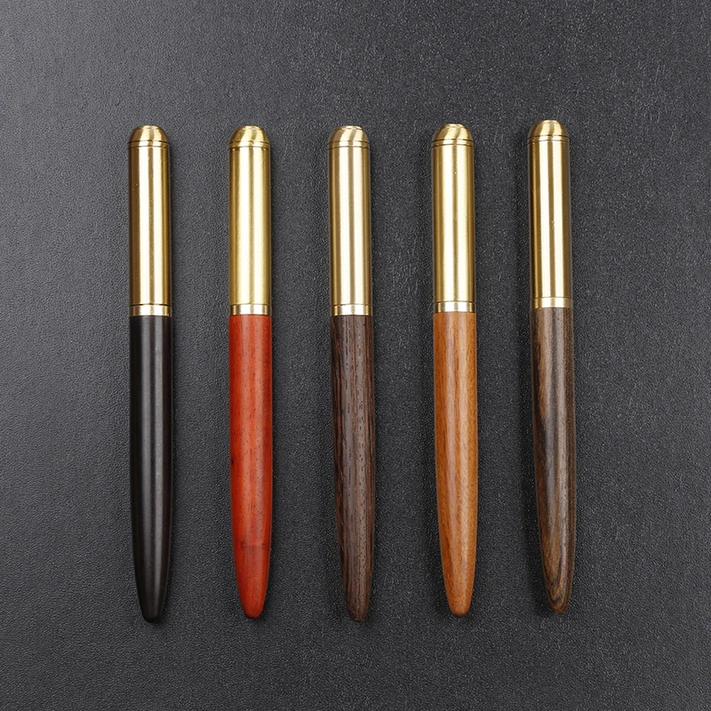 Luxury Eco Friendly Custom Wooden  Pen Brass Roller Pen for Promotion