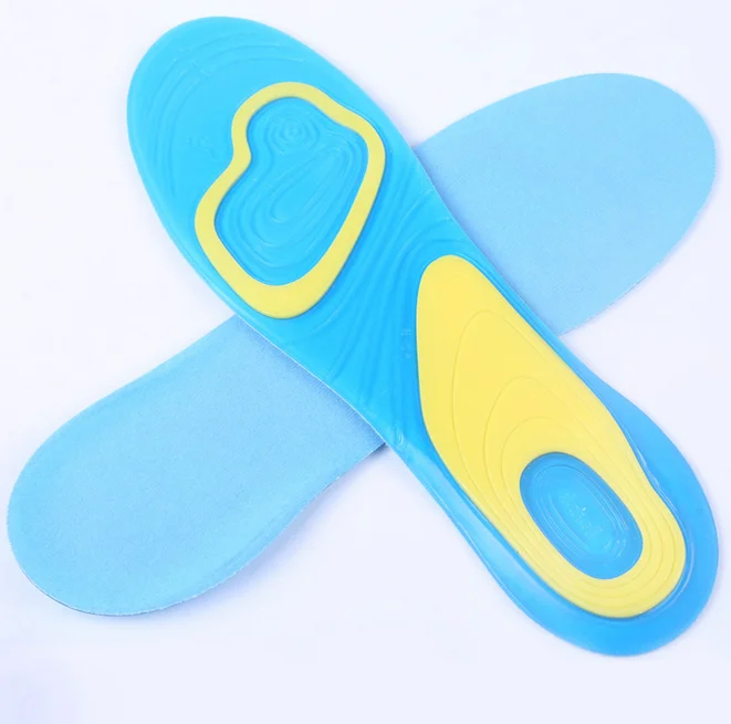 GEL Sports Insoles for Foot Pain and Fasciitis Relieve, Full Length Comfort Inserts for Heel Protection, Shock Absorption#YD-05