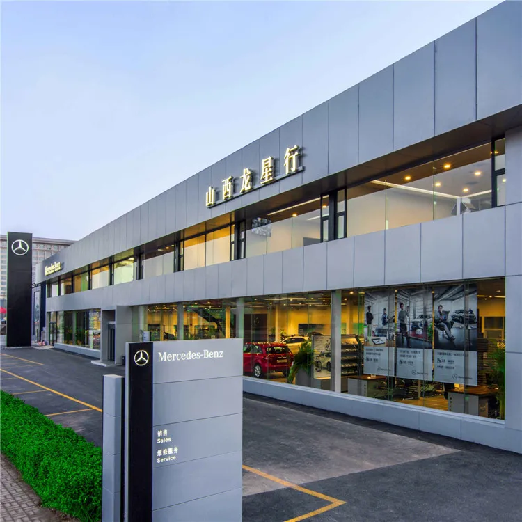 Galvanized steel structure 4S car shop car exhibition hall building